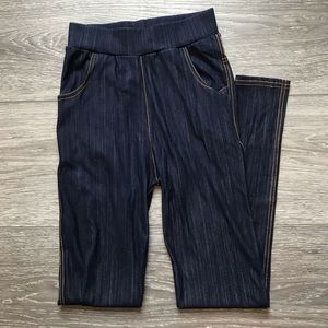 Dark Blue Jeggings Jean Leggings